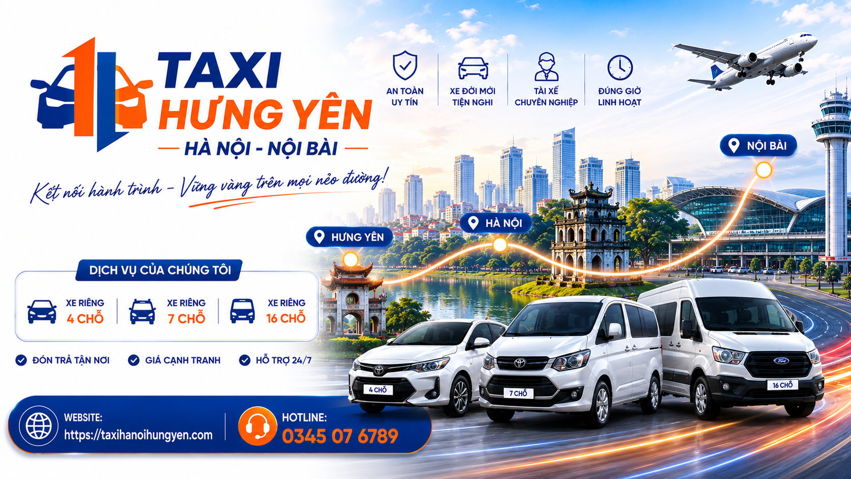 Taxi Hà Nội Hưng Yên phục vụ tuyến Hà Nội - Hưng Yên